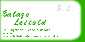 balazs leitold business card